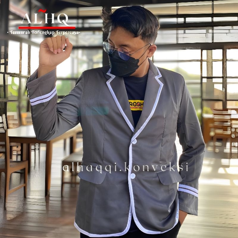TEBAL DINGIN STYLE KOREA / PRODUKSI SENDIRI JAS SEKOLAH, BLAZZER HITAM SLIMFIT Jas Sekolah Jas