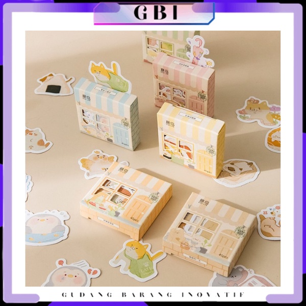 

GBI - Sticker Dekorasi Jurnal Scrapbook 45Pcs Stiker Karakter Hewan Untuk Diary Aesthetic Stiker Set Home Series isi 45 Pcs Cute