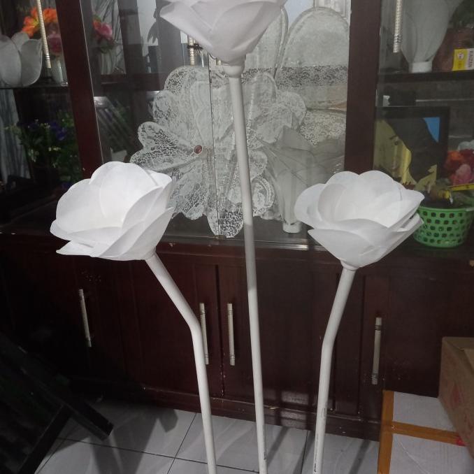 standing lampu pipa dekorasi 3 tangkai