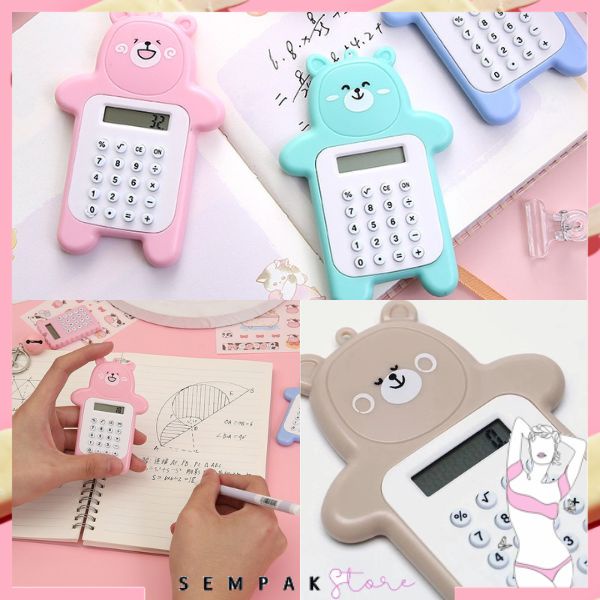 

SS Calculator Mini Portable Motif Bear Kalkulator Portable Mini Beruang Kalkulator Unik Kalkulator 8 Digit Mini Portable Kalkulator Beruang Tombol Karet Kalkulator Sekolah /Stationary Warna Warni