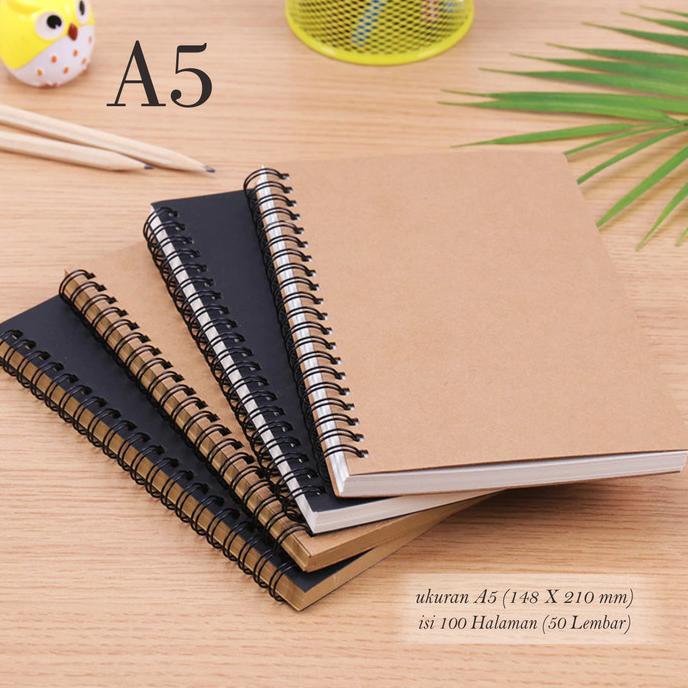 

Buku A5 Notebook / Sketchbook - Buku Catatan Notes Book Diary Spiral