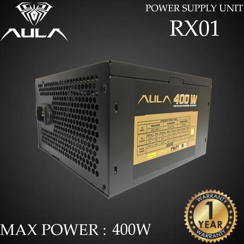 PRMO Power Supply PSU AULA 400w Gold Plus Power Supply Gaming AULA 400w - Power Supply PC PSU 400 wa