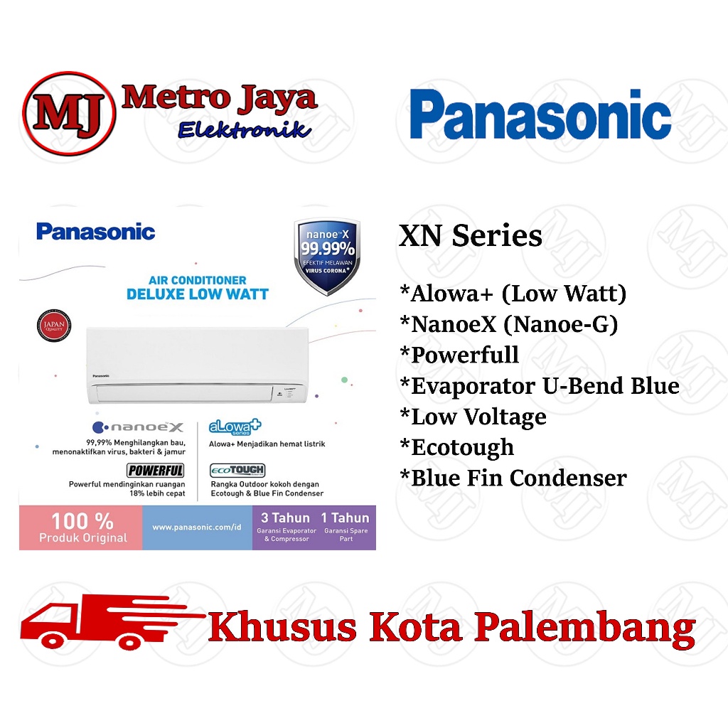 AC Panasonic Deluxe Low Watt 1/2pk - 2pk XN Series Low Watt Nanoe-G