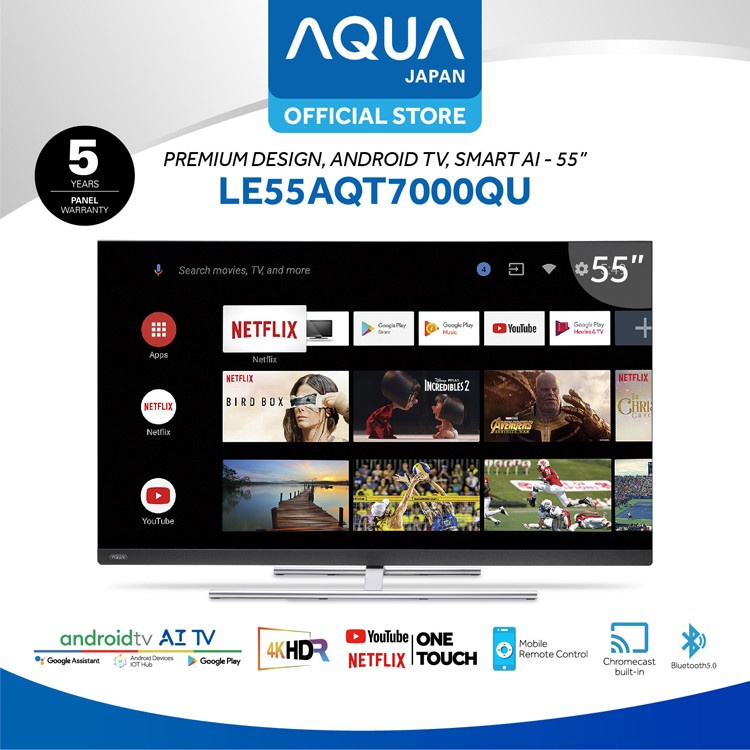 LED Tv 55 inch AQUA LE55AQT7000QU Android TV 4k Resolution UHD