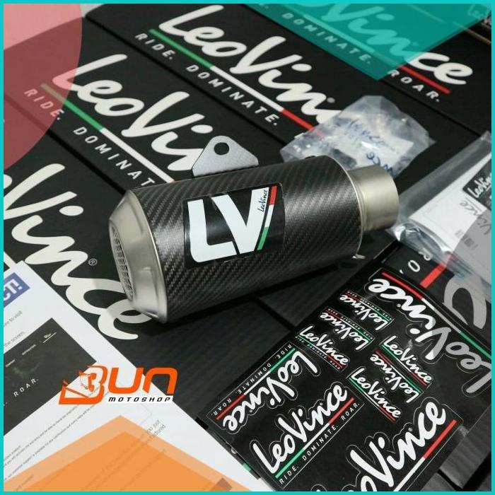 Silencer Leovince LV-10 LV10 CARBON Original Universal inlet 54mm 16no