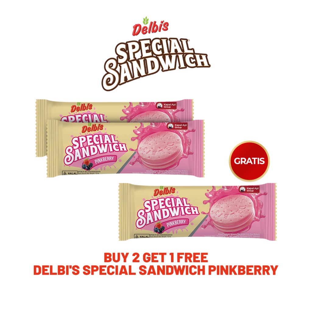 

[Buy 2 Get 1 Free] Delbis Special Sandwich Pinkberry