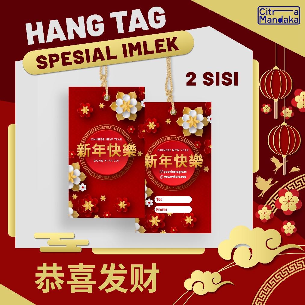 

Sale !! Hang Tag Imlek Souvenir Custom 2 Sisi Tag Label Hampers Free Design Terlaris