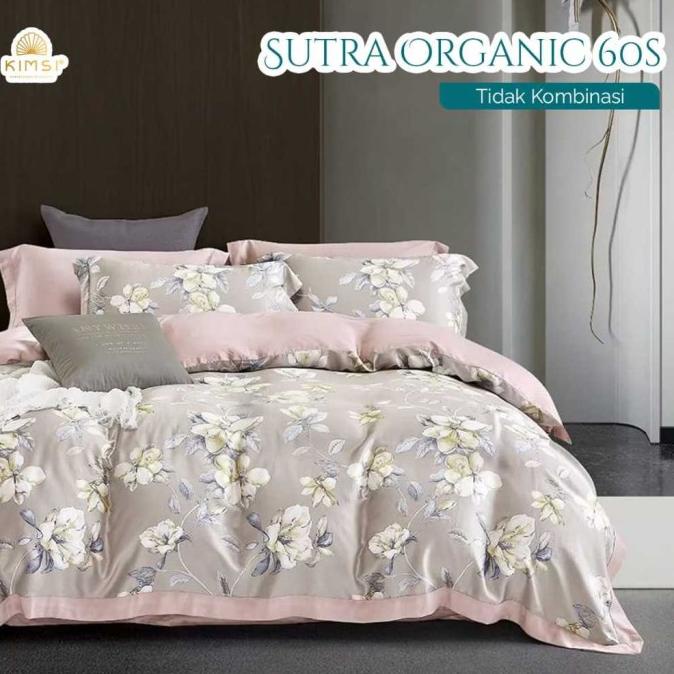 Sprei Set Sutra Organik 60S 80S | Katun Sutra Halus | Sprei Sutera Dibalikawan11