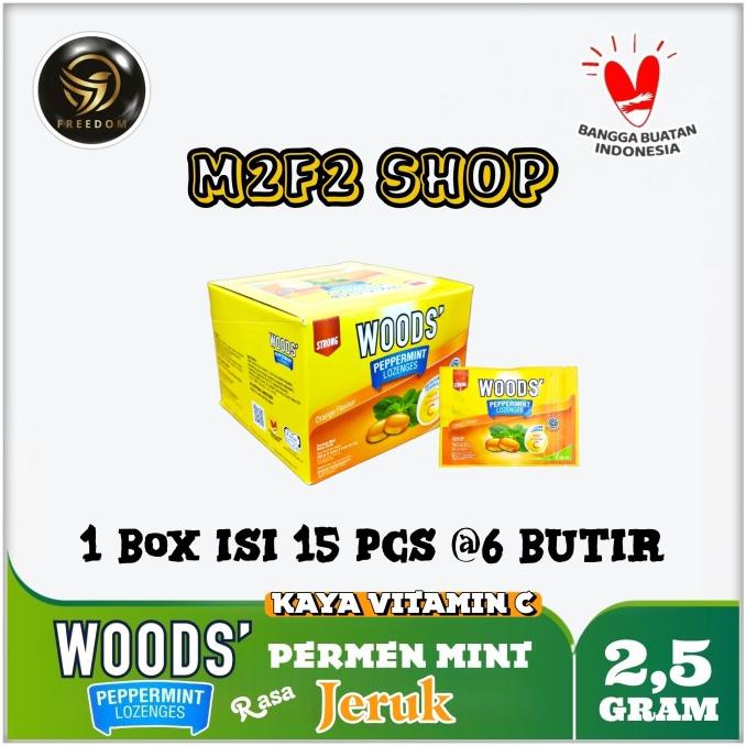 

Woods Peppermint Lozenges Orange | Permen Jeruk Mint - 15 Gr (1 Box)