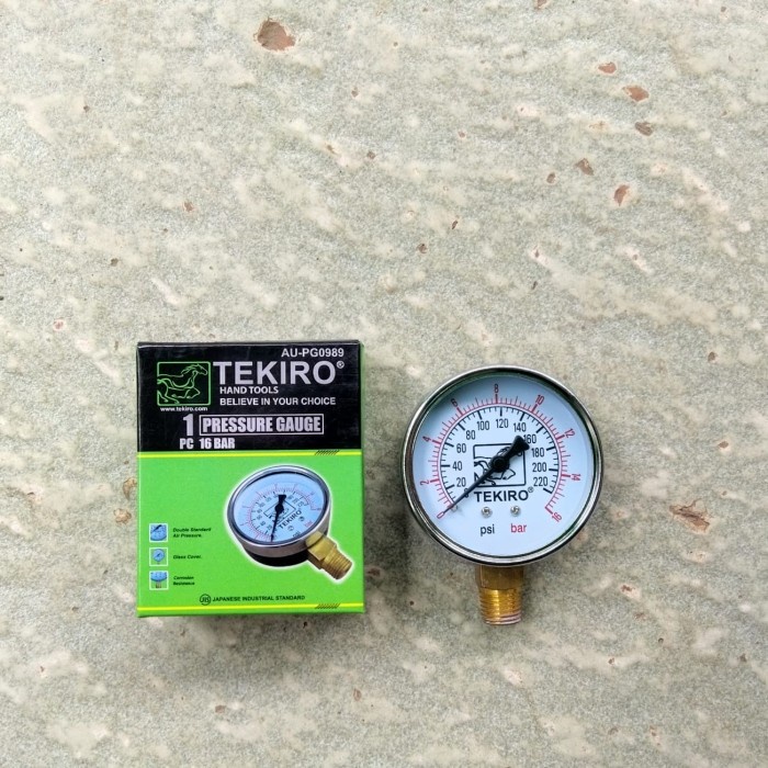 Pengukur Tekanan 16 Bar / Pressure Gauge 16 bar Tekiro