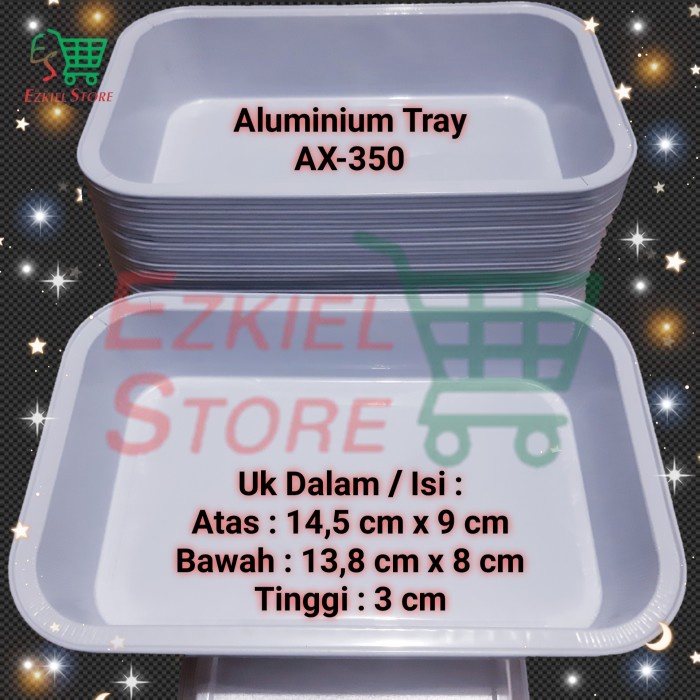 Aluminium Foil Tray 350Ml Tanpa Tutup Wadah Aluminium Foil