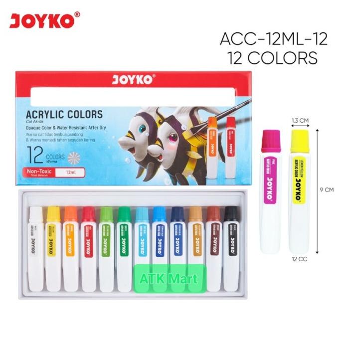 

Diskon !!! Januari Termurah Joyko Cat Akrilik Acrylic Colors Acc-12Ml 12 Warna [ Set ] - Siap Kirim