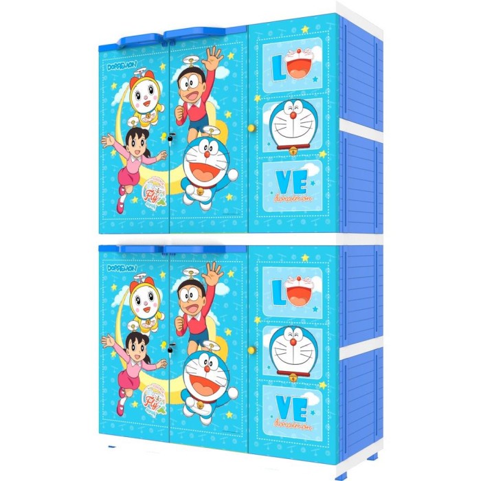 LEMARI PLASTIK JUMBO ANAK KARAKTER PREMIUM NAIBA 3 PINTU
