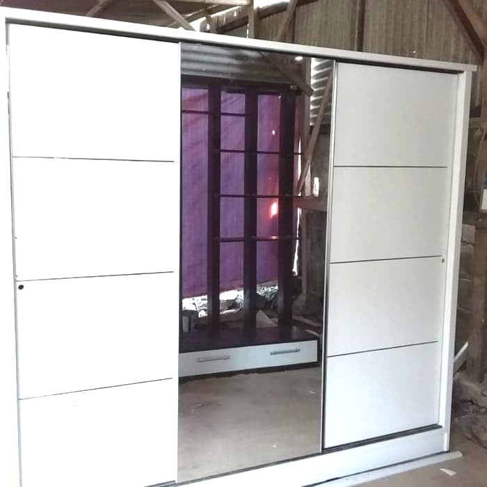 LEMARI PAKAIAN SLIDING HPL 3PT JUMBO/LEMARI DUCO/LEMARI BAJU/HPL