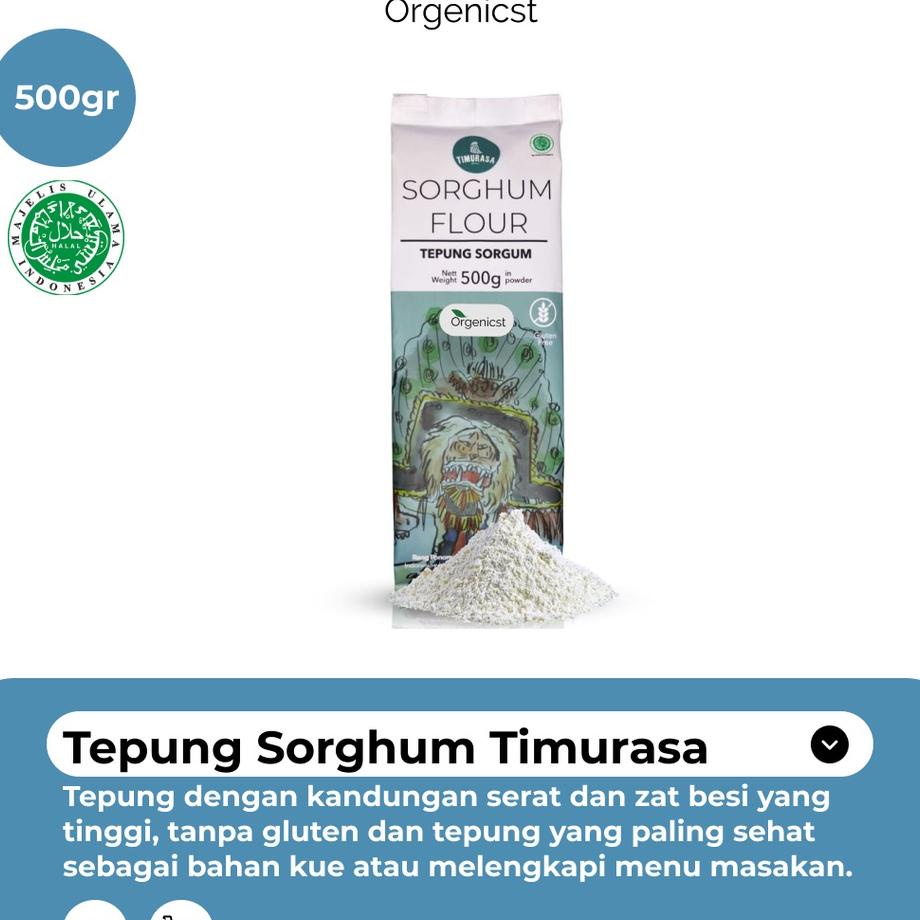 

Timurasa Tepung Sorgum / Sorghum Non Gluten Free Organik Gganti Tepung Gandum