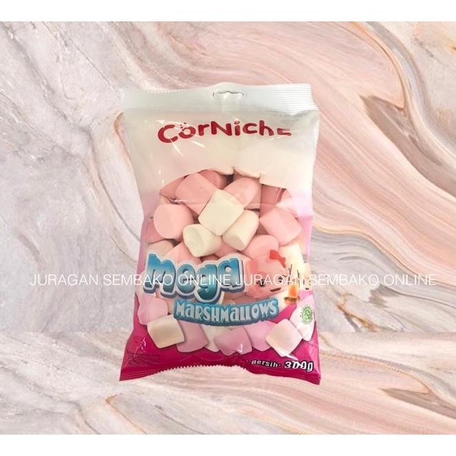 

Corniche Marshmallow Mega Pink White 300 Gr Besar Halal / Marshmallow Besar / Marshmallow Pink