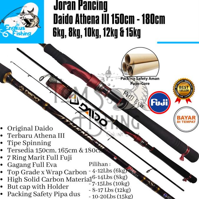 Joran Pancing Daido Athena III 3 Pro Series Full Fuji Terbaru Murah