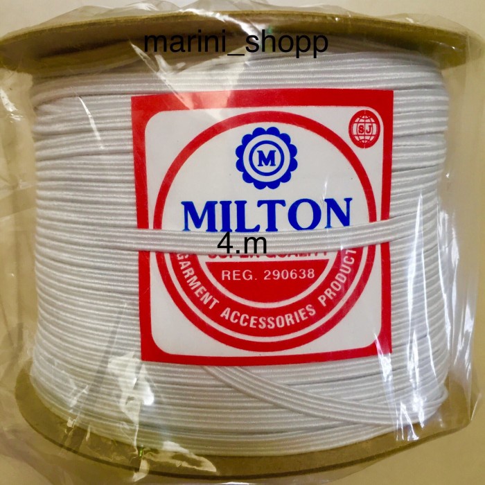

Tari karet gepeng elastis 4 mm milton-karet alastis serba guna-putih