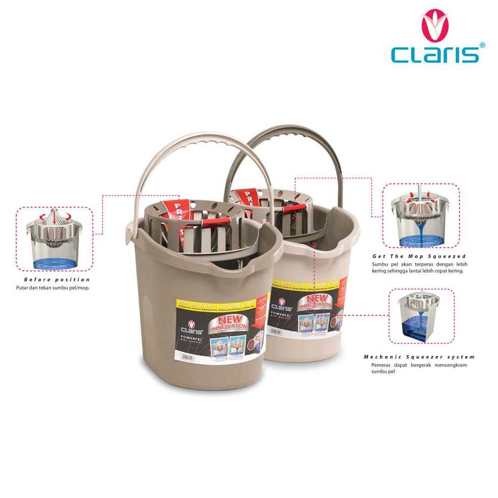 Claris Ember Pel Putar - Powerpel Mop Bucket 3111