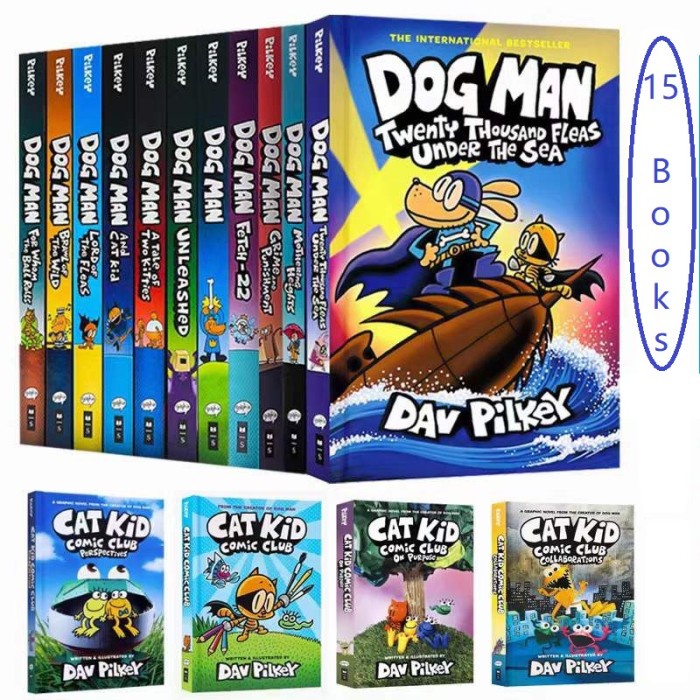 

Price!! Dog Man/ Buku Dogman/ Buku cerita anak anak 14 Buku set