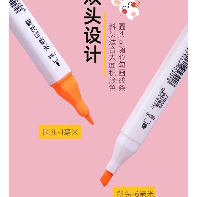 

Double Tip Wipe Clean Marker Set Spidol Highlighter 2In1