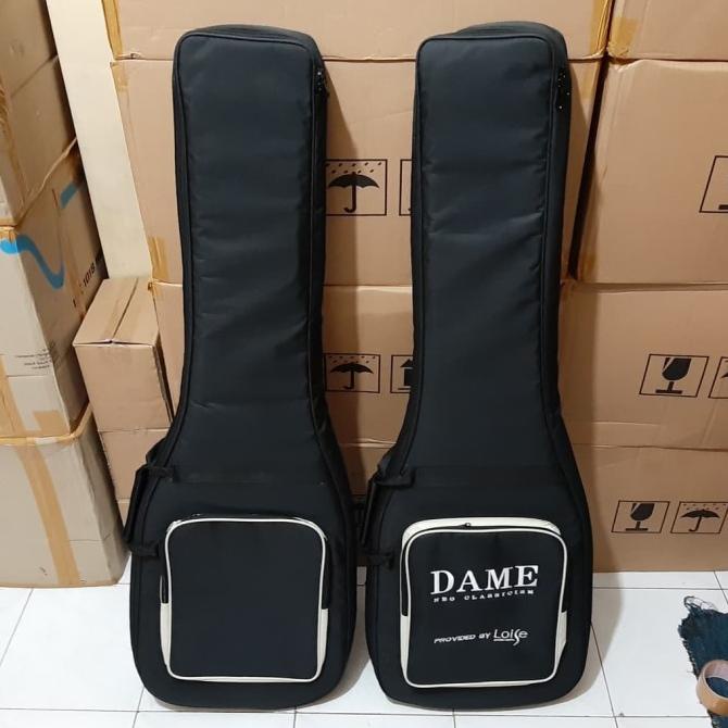 Gigbag/Semi Gigbag/Softcase Gitar Bass Elektrik Tebal Merk Dame
