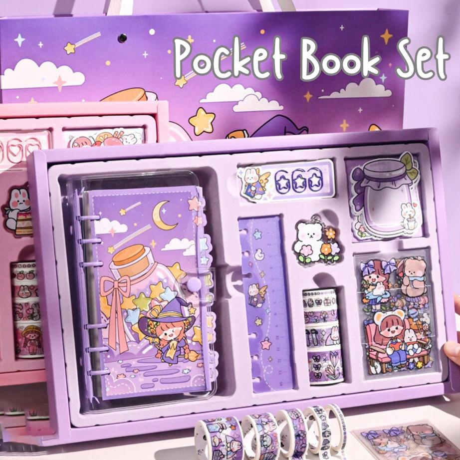 

Harga Nimum Cod 71Pcs Cute Diary Notebook Set / Cute Stiers Set / Buku Catatan Harian / Cute Stationery Box / Journal Kit / Hadiah Ulang Tahun