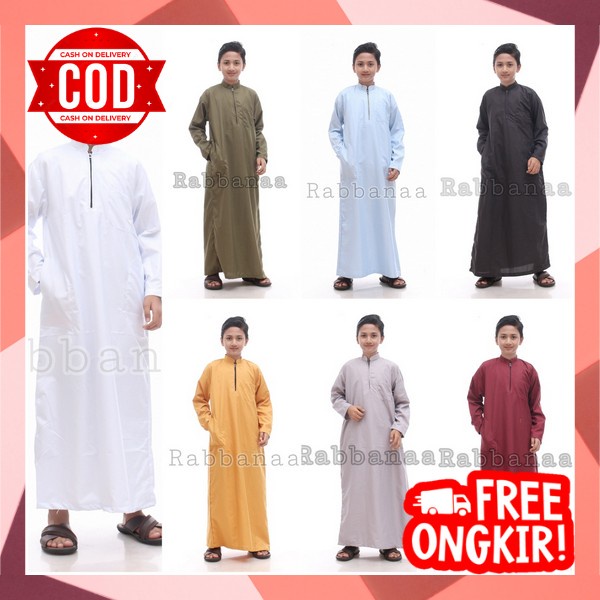 Jubah Gamis Anak Laki Laki Baju Koko Anak Model Alfin Murah Terbaru Bonus Peci Baju Gamis Koko Bayi 