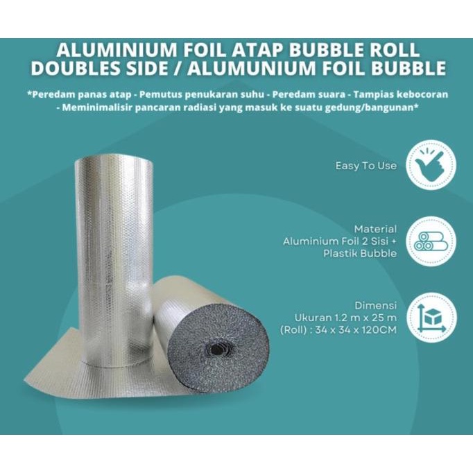 Aluminium Foil Bubble Atap Double 4Mm Kualitas Premium