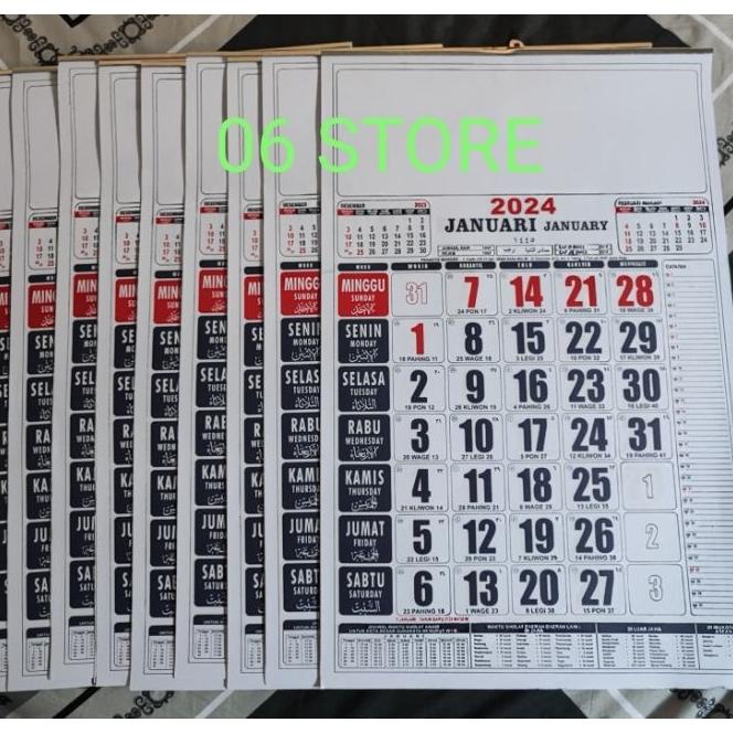 

Grosir 10 Pcs Kalender Kerja 2024 Kalender Dinding 12 Lembar