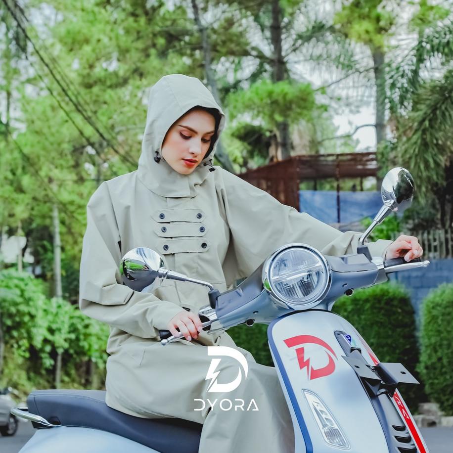 Raincoat Dyora Ghaaliya Series Green / Jas Hujan Dyora Gas Muslimah Mantel Rok Hujan Wanita Jas Ujan