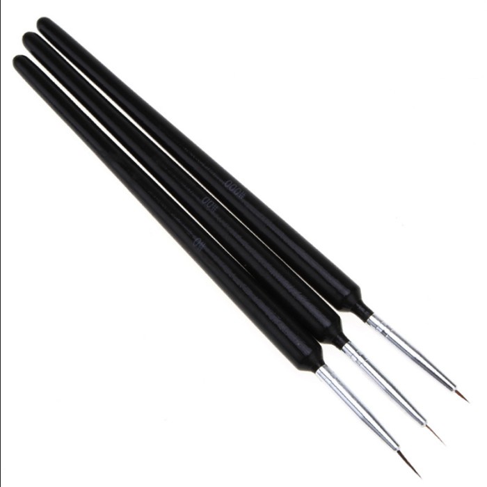 PAKET SET KUAS SENI LUKIS 10 JENIS + KUAS TIPIS LINER BRUSH 3 PCS ORIGINAL TERBARU
