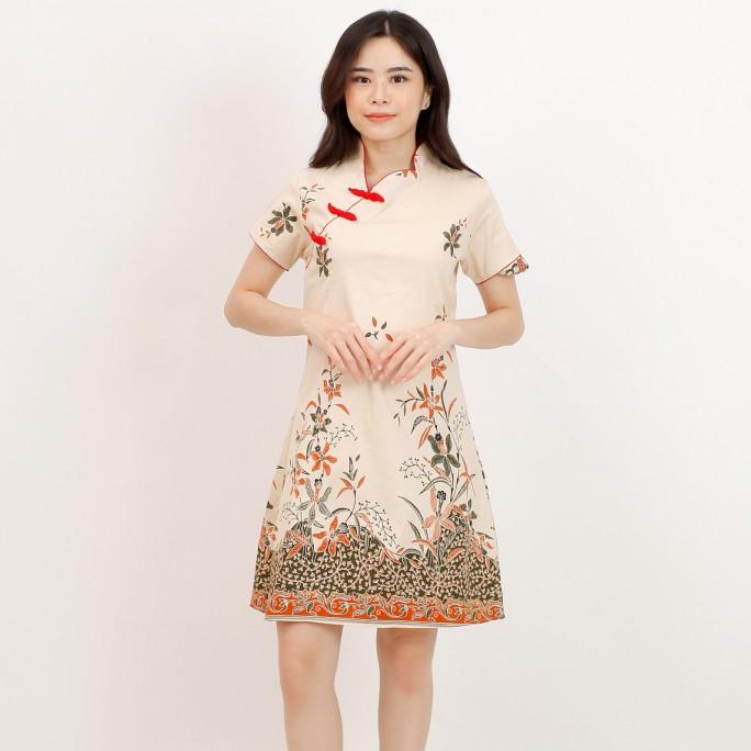 New Baju Batik Wanita - Dress Batik Cewek Modern Cheongsam Terbaik