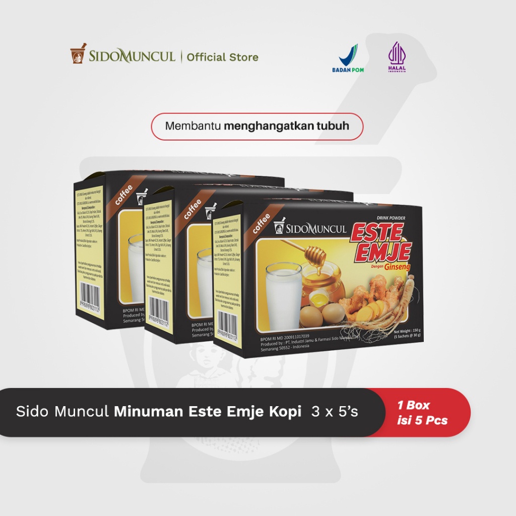 

Sido Muncul Minuman Este Emje Kopi 3x5's - Menghangatkan Tubuh