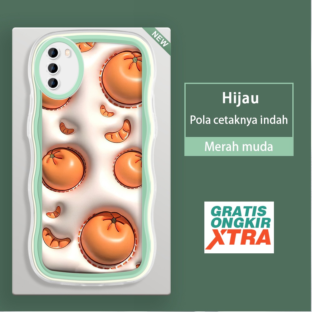 Xiaomi Poco M3 M4 Pro M5 M5S X3 NFC Pro GT F4 C40 Redmi Note 10 10s  Casing Ponsel  Pola Orange leza