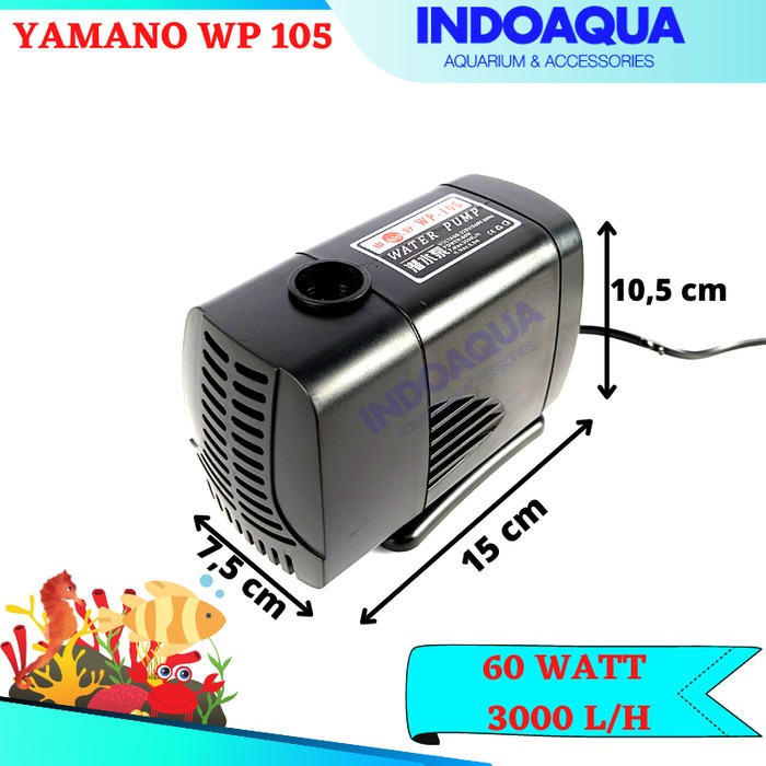 Promo Pompa Air Celup Aquarium Besar Pompa Celup Kolam Ikan Yamano Wp 105