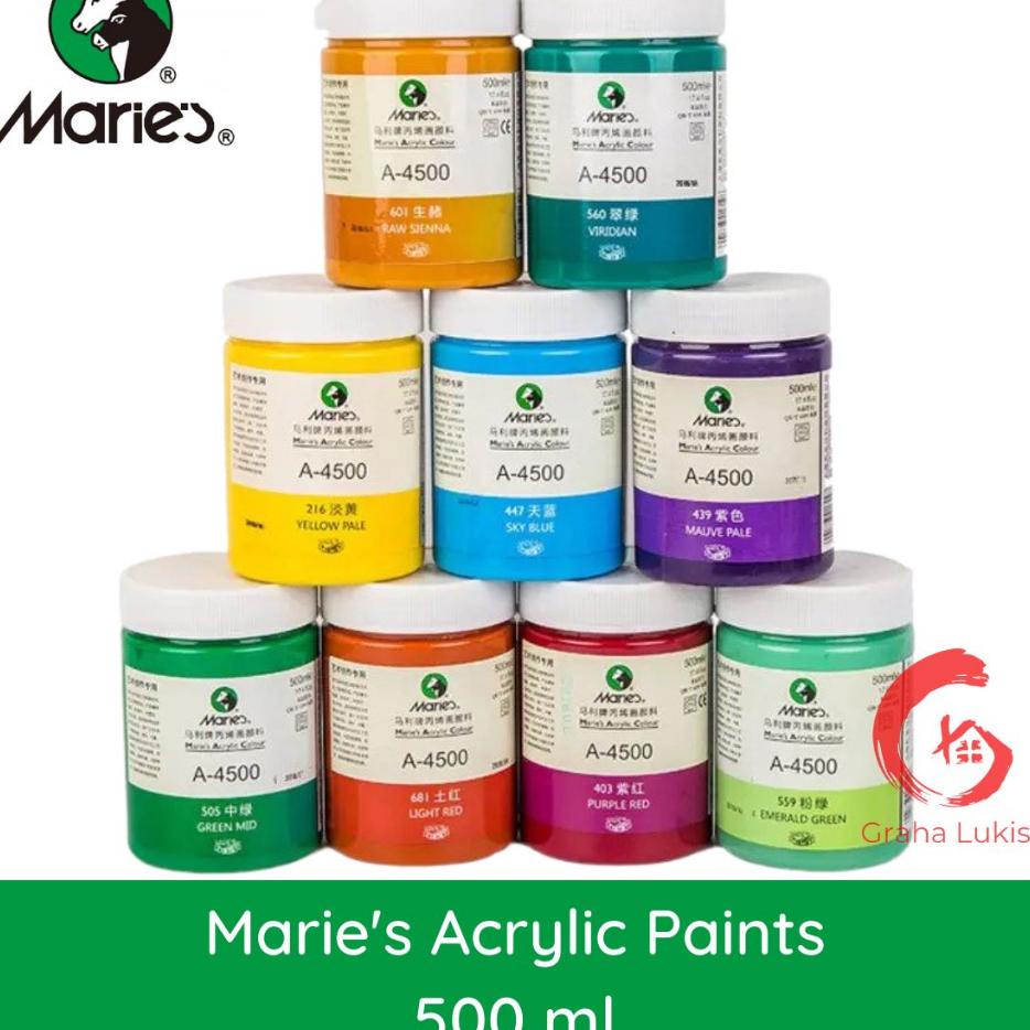 

Maries Acrylic Paint 500Ml / Cat Maries Akrilik 500 Ml