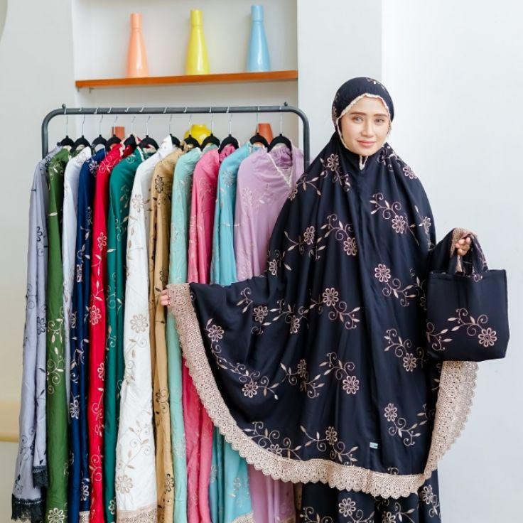 Mukena Rayon Gracella Mukena Dewasa Bordir Jumbo Renda Mewah