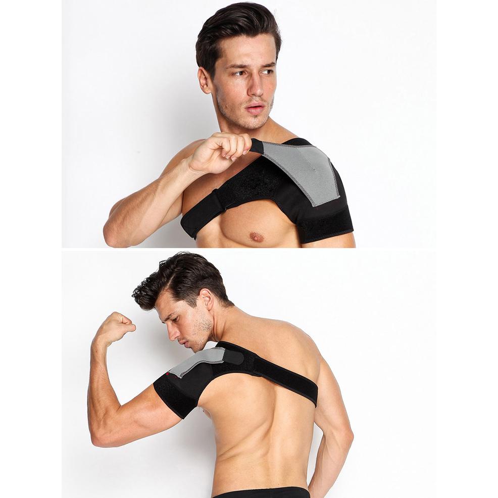 PREMIUM Deker Arm Bahu Anti Cidera Shoulder Support Brace Guard Wrap Belt Fitness Kiri Kanan Panah B