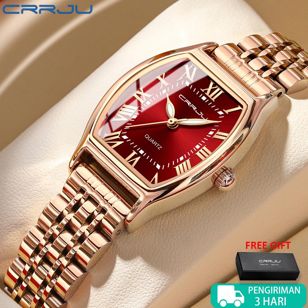 PROMO LARIS CRRJU Jam Tangan Wanita Elegan Terbaru 2023 Anti Air Rantai Kado Buat Pacar Cewek 5013 1