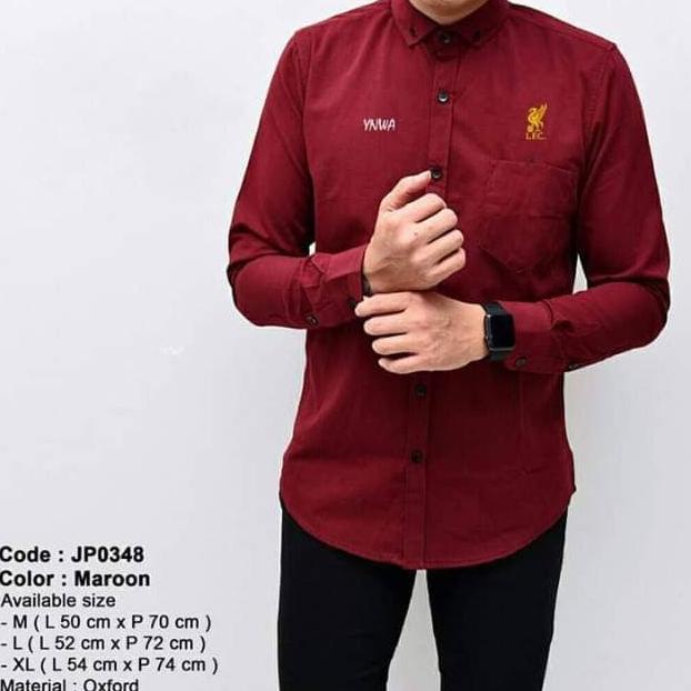 Baju Bola Liverpool Kemeja Pria Lengan Panjang Limited Edition