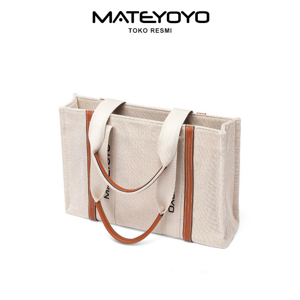 Mateyoyo Tas Tote Wanita Tas Kanvas Tas Kapasitas Besar Fashion Work Tas Bahu Kanvas Berkualitas Gon
