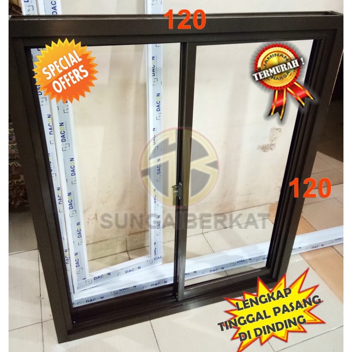 Promo Jendela Aluminium Sliding 120X120