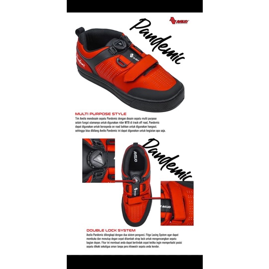 Sepatu Sepeda Avelio Pandemic Am Mtb Xc Shoes Bike Non Cleat Flat