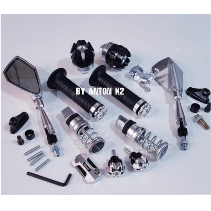 PAKET 7 ITEM/VARIASI AKSESORIS MOTOR VARIO KARBU/VARIO 110/VARIO FI