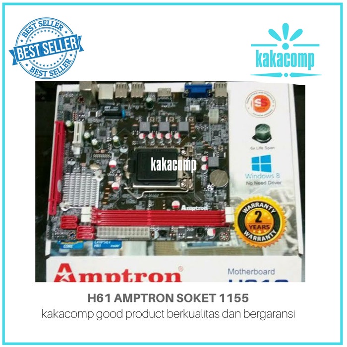 Mobo Motherboard H61 BARU