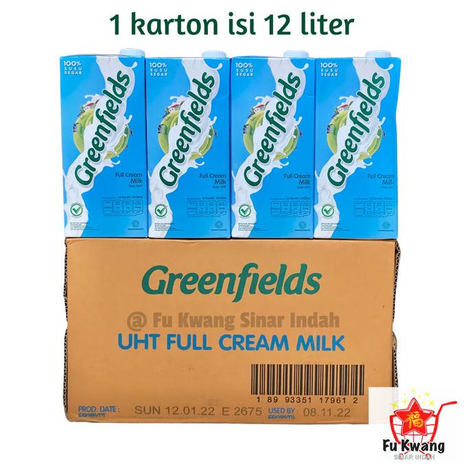 

Silahkan Order] Greenfields Greenfield Green Field Fields UHT Full Cream 1 karton