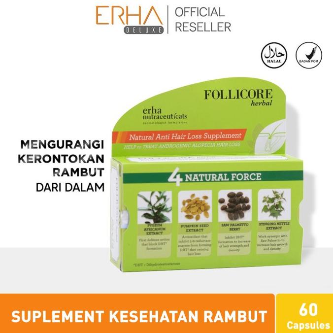 

ERHA Follicore Herbal 60 Caps - Supplemen Vitamin Rambut Rontok