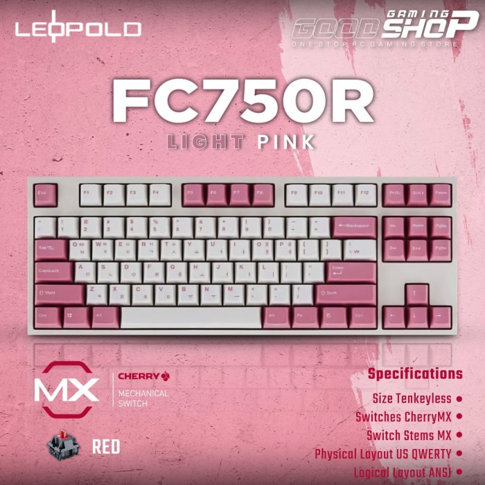Leopold FC750R Light Pink Mechanical Gaming Keyboard
