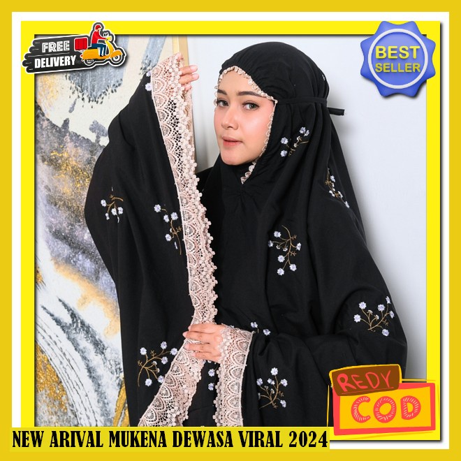 Mukena Lebaran 2024 Mukenah Dewasa Premium Jumbo Mukennah Terusan Motif Rukuh Wanita Hari Raya Telek